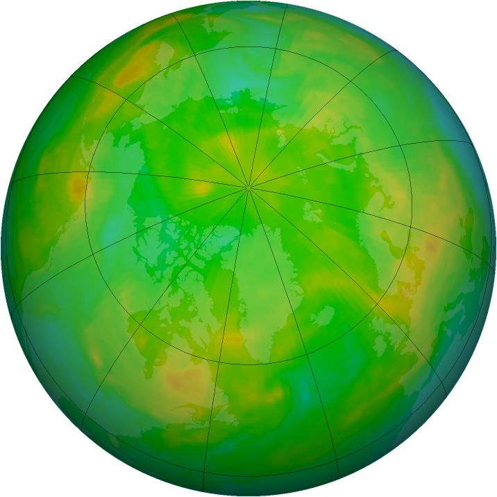 Arctic ozone map for 07 July 1998